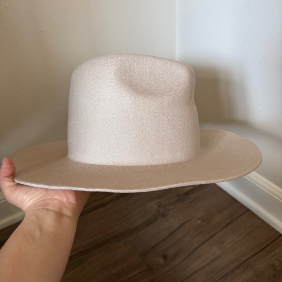 Gigi Pip wool wide brim hat fedora tan